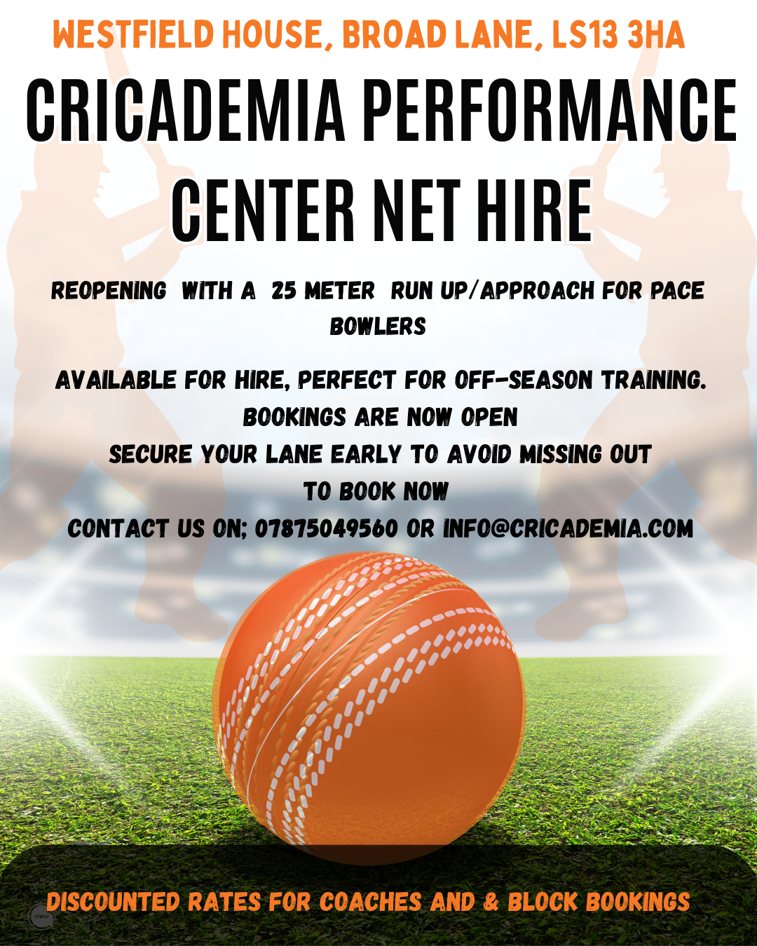Cricademia Performance Center Net Hire – Opening September 2025