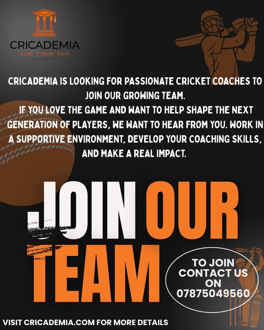 Join the Cricademia Coaching Team – 2025/2026 Season
